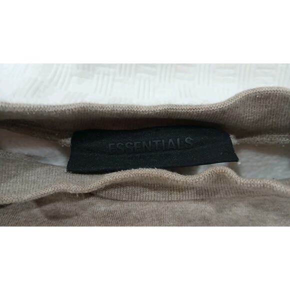 Essentials Fear Of God Dark Oatmeal Crewneck Kids Size 8 - Picture 9 of 10